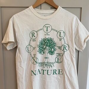 Nature v Nurture Graphic T shirt in Cream